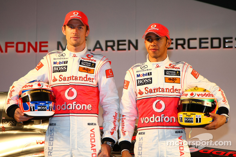 Jenson Button, McLaren Mercedes, und Lewis Hamilton, McLaren Mercedes