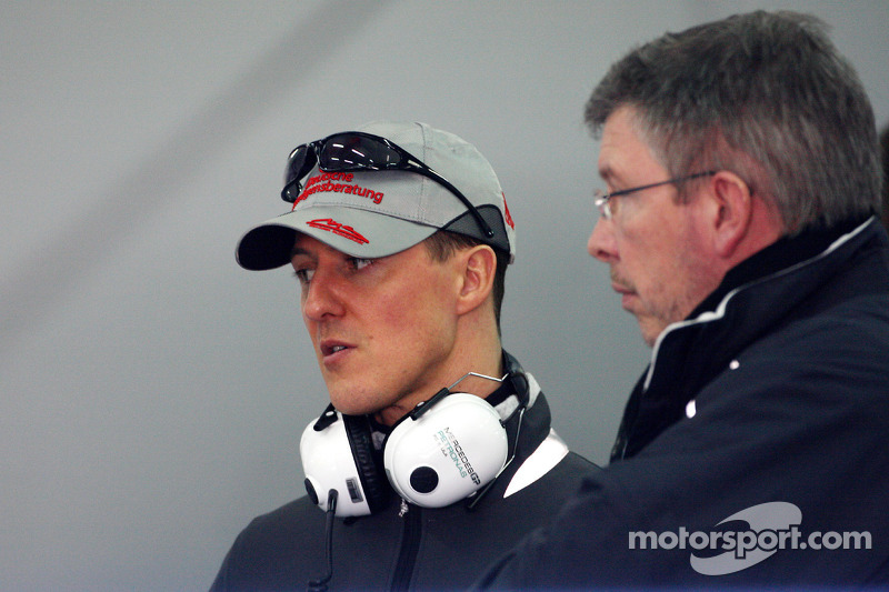 Michael Schumacher, Mercedes GP, Ross Brawn director de equipo, Mercedes GP