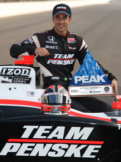 Séance photo Front Row: Helio Castroneves, Penske Team