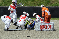 Sturz: Valentino Rossi, Fiat Yamaha Team