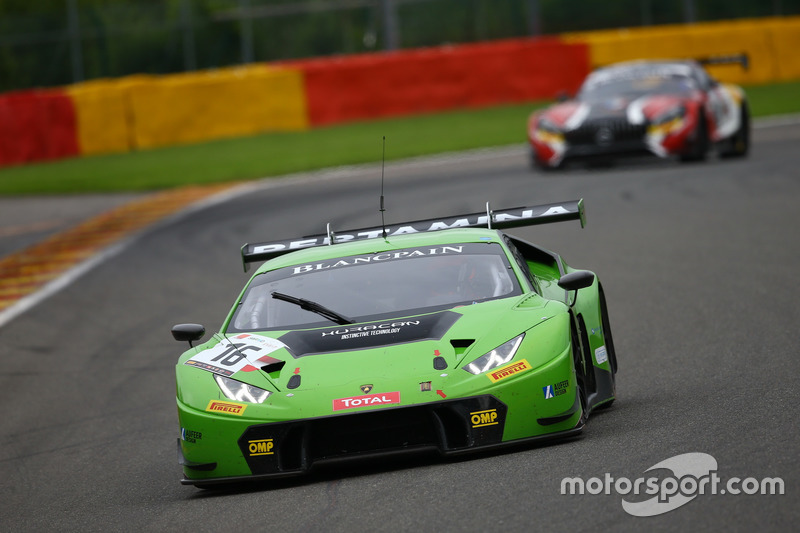 9. #16 GRT Grasser Racing Team, Lamborghini Huracan GT3: Rolf Ineichen, Jeroen Bleekemolen, Mirko Bortolotti